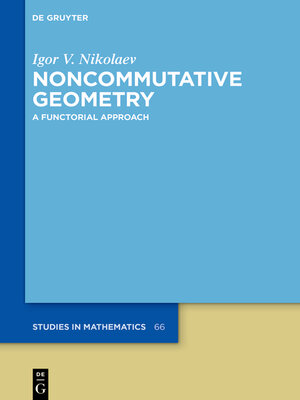 cover image of Noncommutative Geometry